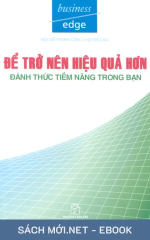 Tải ebook Để Trở Nên Hiệu Quả Hơn PDF/EPUB/MOBI/AZW3